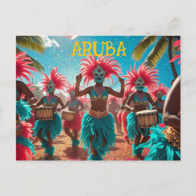 Carte postale célébrer à la mode aruba (Devant)