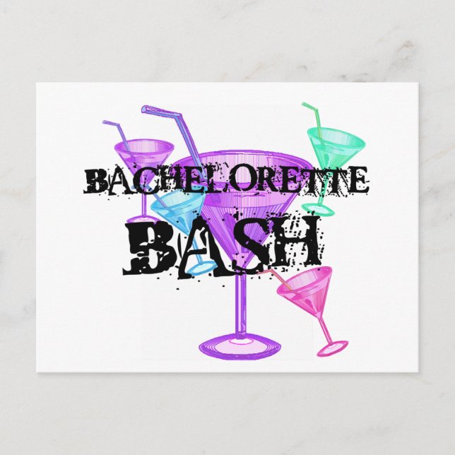 Carte Postale Célébrer Bachelorette Bash (Devant)