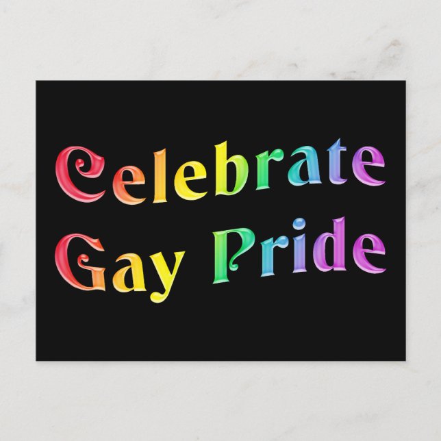 Carte Postale Célébrer la fierté gay (Devant)