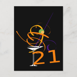Carte Postale Célébrer le 21E Cocktail