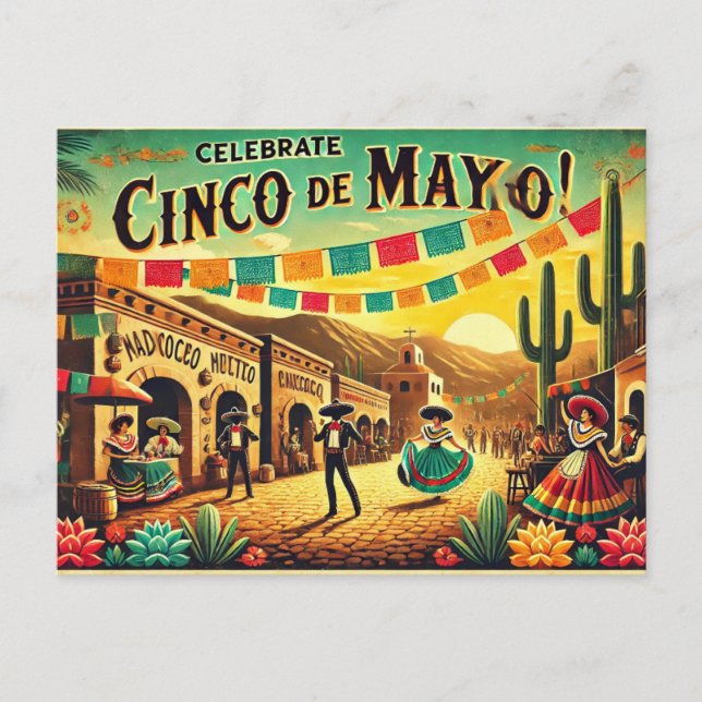 Carte Postale Célébrer le Cinco de Mayo (Devant)