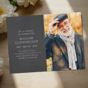 Carte Postale Célébrer sa vie Photo simple et moderne minimalist