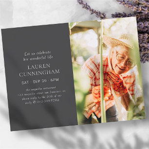 Carte Postale Célébrer sa vie Photo simple minimaliste moderne