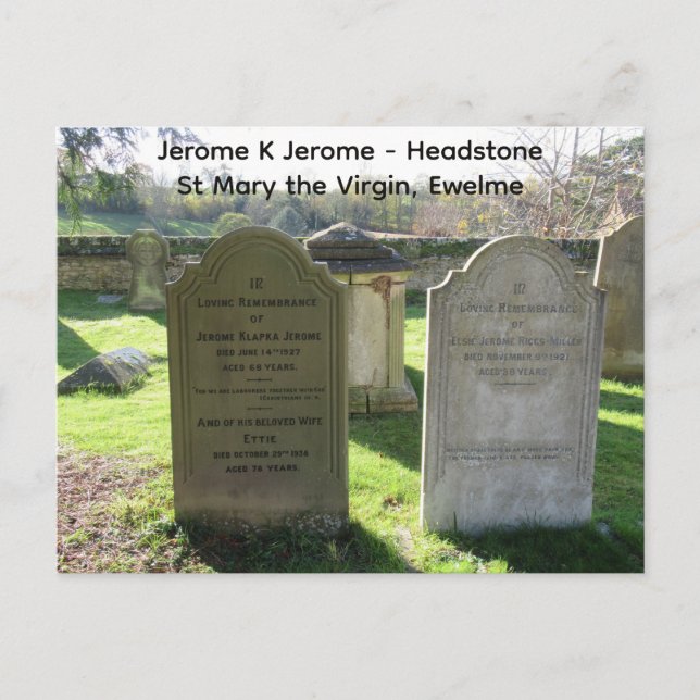 Carte Postale Célèbres auteurs Jérôme K Jérôme Headstone,  (Devant)