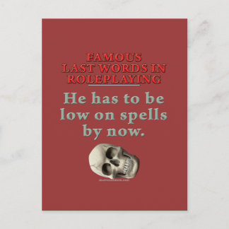 Carte Postale Célèbres Derniers mots dans le jeu de rôles : Écla
