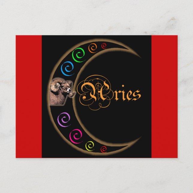 Carte Postale Célestrial Moon Aries (Devant)