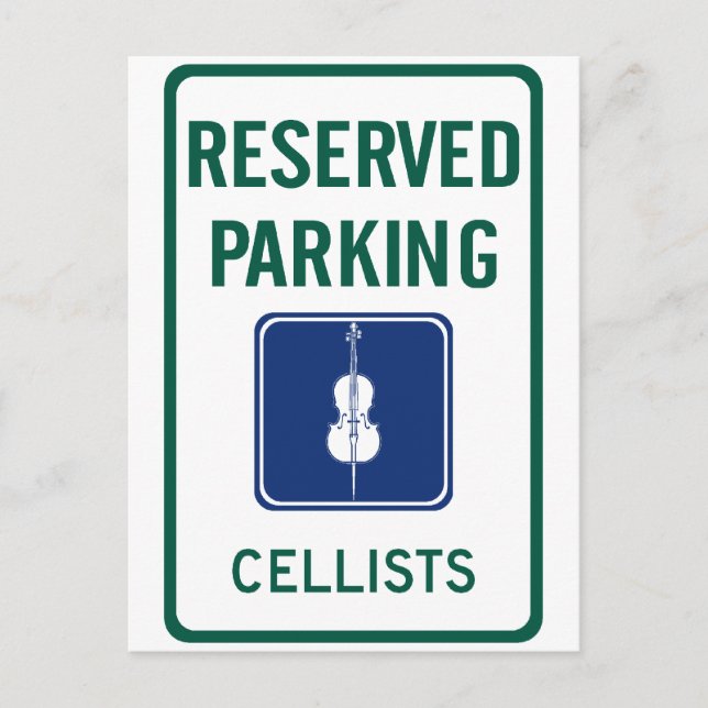 Carte Postale Cellists Parking (Devant)