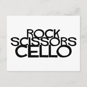 Carte Postale Cello ciseaux roches
