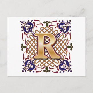 Carte Postale Celtic Design Letter R