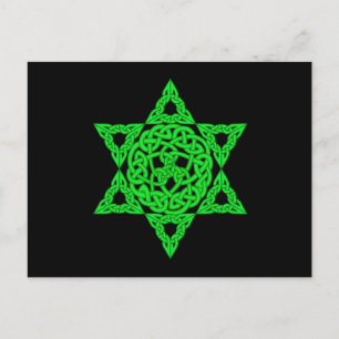 Carte Postale Celtic Star of David Postcard