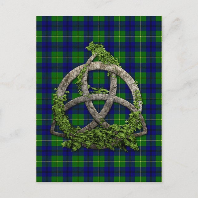 Carte Postale Celtic Trinity Knot Et Clan Johnston Tartan (Devant)