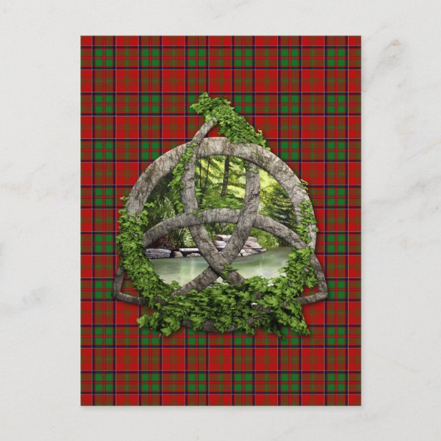 Carte Postale Céltic Trinity Knot Et Clan MacDonald De Glencoe (Devant)