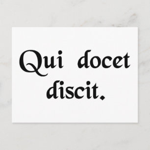 Carte Postale Celui qui enseigne apprend.