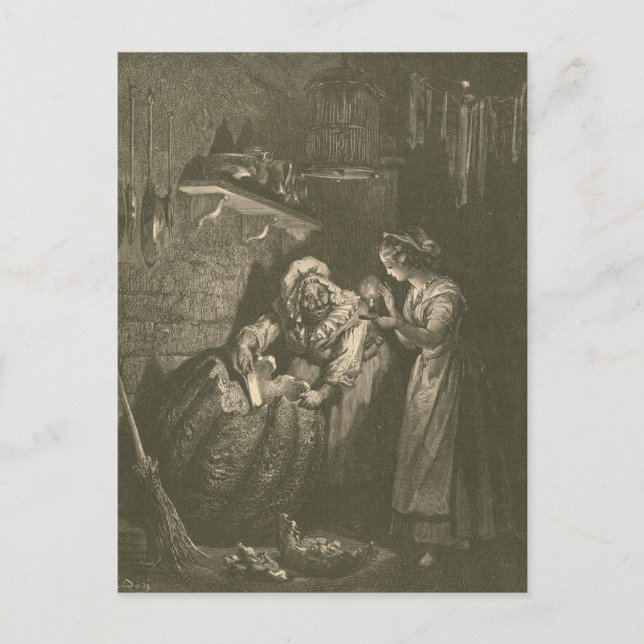 Carte Postale Cendrillon Citrouille - Gustave Doré (Devant)