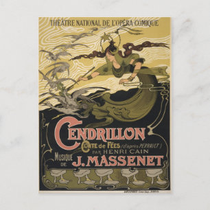 Carte Postale Cendrillon vintage Cendrillon Cendderella Opéra de