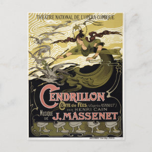 Carte Postale Cendrillon vintage Cendrillon Cendderella Opéra de