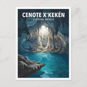 Carte Postale Cenote X'kekén Dzitnup Mexique