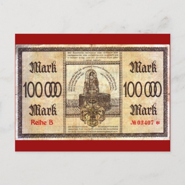 Carte Postale Cent mille marques (Devant)