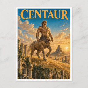 Carte Postale Centaure, Monstre de Fantasy Gothique