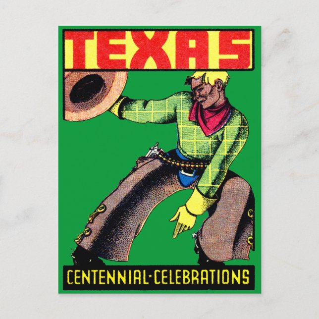 Carte Postale Centenaire du Texas 1936 (Devant)
