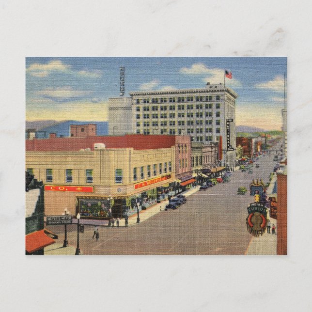 Carte Postale Central Ave, Albuquerque Vintage (Devant)