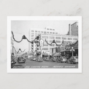 Carte Postale Central Ave., Phoenix, Arizona Vintage