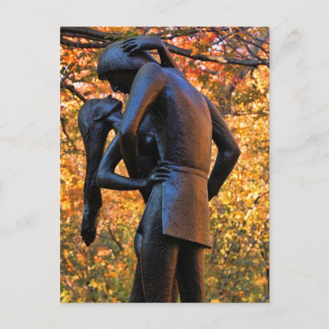 Carte Postale Central Park Automne : Statue Romeo & Juliet 01 (Devant)