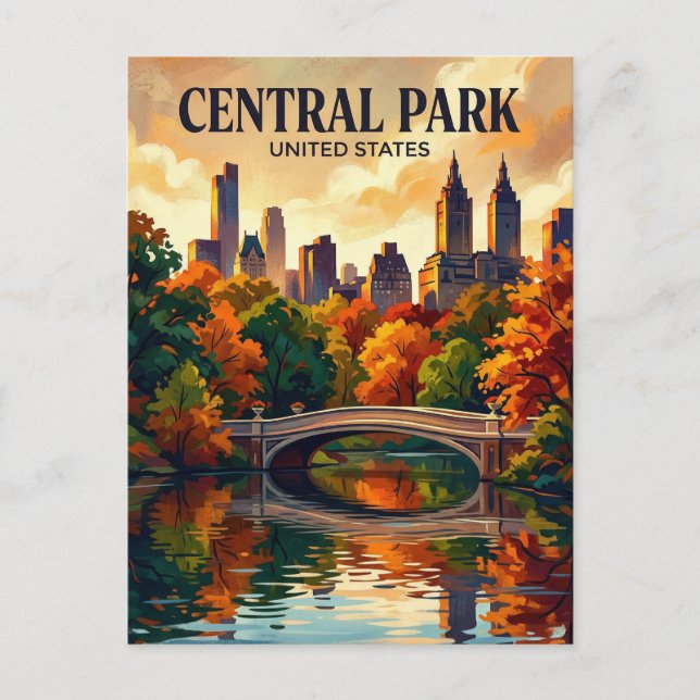 Carte Postale Central Park État de New York (Devant)