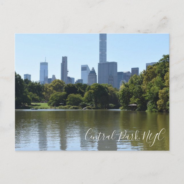 Carte Postale Central Park Lake New York City NYC Photographie (Devant)