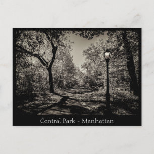 Carte Postale Central Park Manhattan en noir et blanc