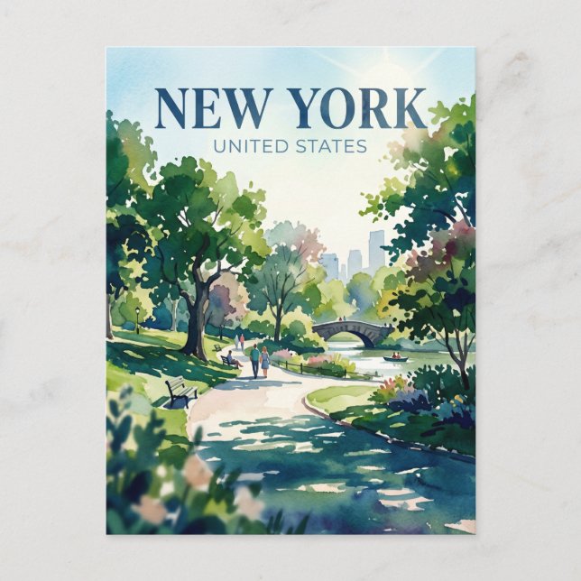 Carte Postale Central Park New York (Devant)
