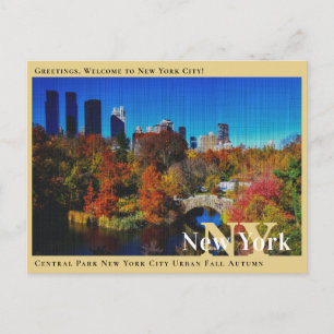 Carte Postale Central Park New York City Urbaine Automne Automne
