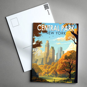Carte Postale Central Park New York Travel Art Vintage