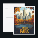 Carte Postale Central Park NYC USA Illustration Vintage Voyage<br><div class="desc">Central Park NYC USA Art Vintage Illustration Travel Place</div>