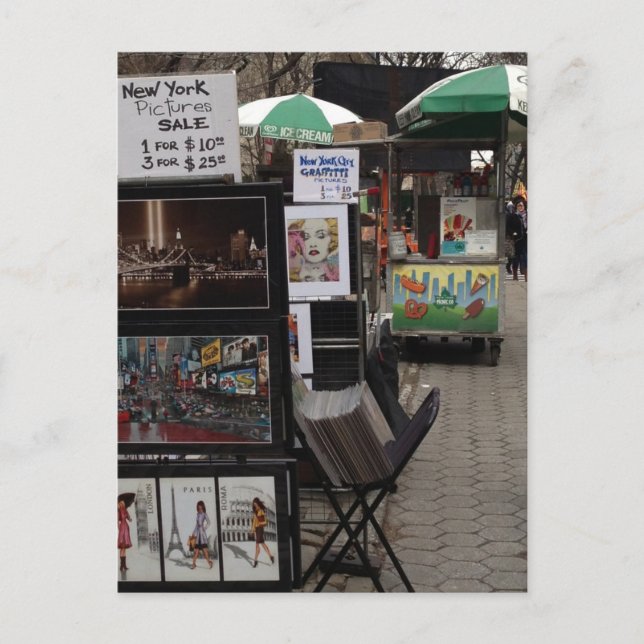 Carte Postale Central Park Street Art Sale NYC Upper East Side (Devant)