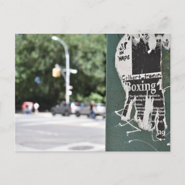 Carte Postale Central Park West NYC Boxing Flyer Photographie (Devant)