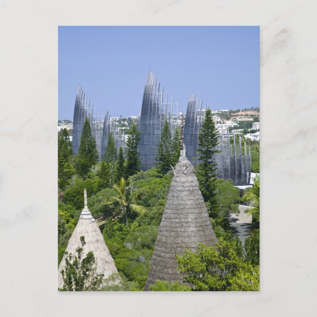 Carte Postale Centre culturel de Tjibaou, Nouméa, Nouvelle-Caléd (Devant)