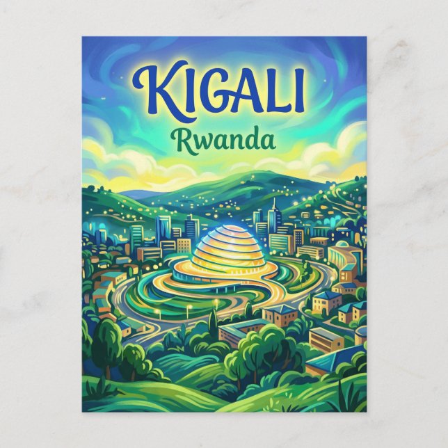 Carte Postale Centre de congrès de Kigali Rwanda (Devant)