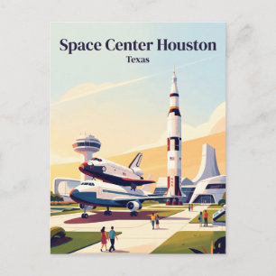 Carte Postale Centre spatial Houston Texas