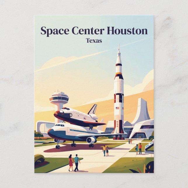 Carte Postale Centre spatial Houston Texas (Devant)