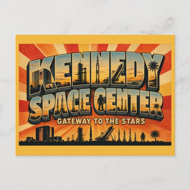 Carte Postale Centre spatial Kennedy Floride, porte vers les éto (Devant)