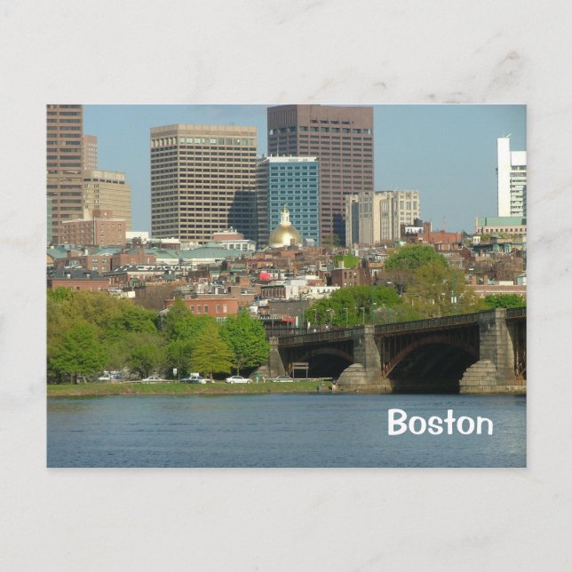 Carte Postale Centre-ville de Boston (Devant)
