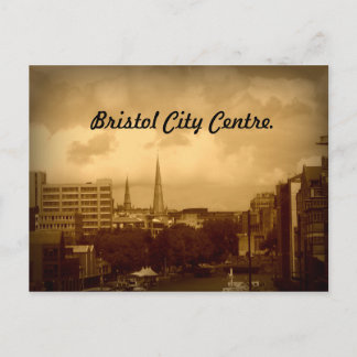 Carte Postale Centre-ville de Bristol. A Sepia.