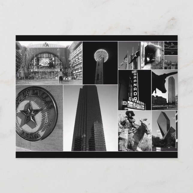 Carte Postale Centre-ville de Dallas, Texas (Devant)