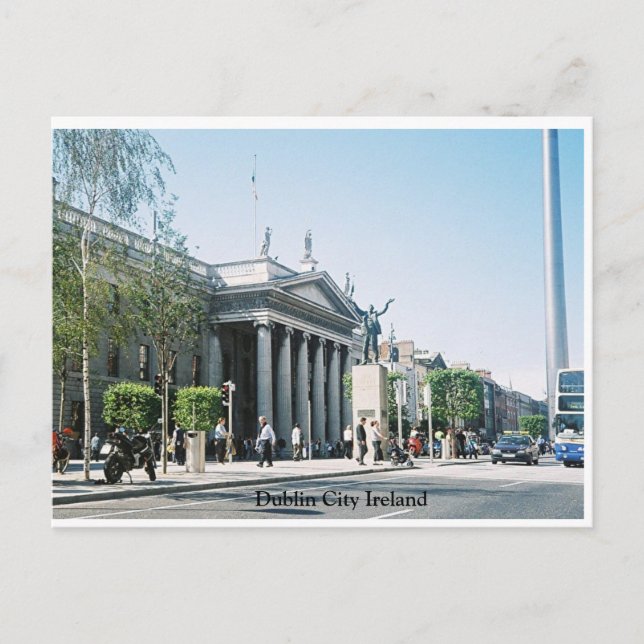 Carte Postale Centre-ville de Dublin, GPO & Millennium Spire (Devant)