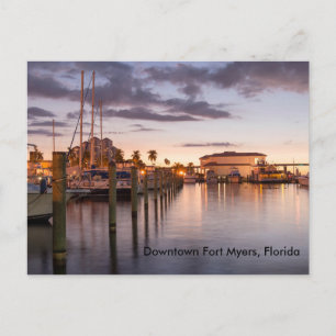 Carte Postale Centre-ville de Fort Myers, Floride