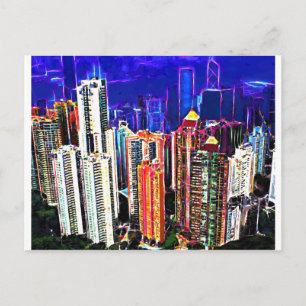 Carte Postale Centre-ville de Hong Kong : Chine :