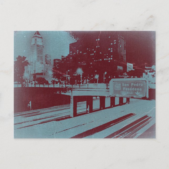 Carte Postale Centre-ville de Los Angeles (Devant)