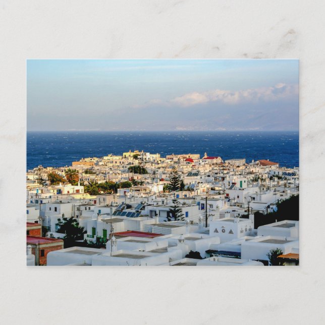 Carte Postale Centre-ville de Mykonos. (Devant)