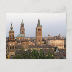 Carte Postale Centre-ville de Parme ; église Battistero sur